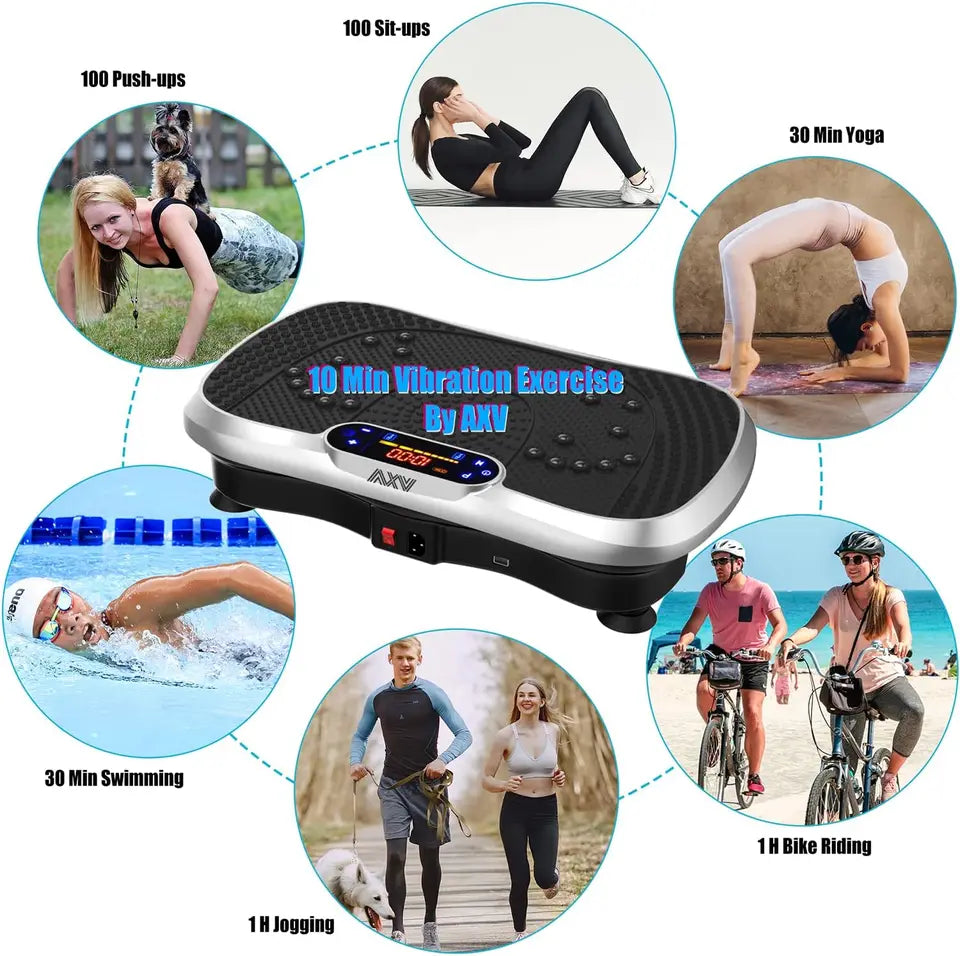 Vibration Plate Exercise Machine Whole Body Workout Power Vibrate Fitness Platform Vibrating Machine