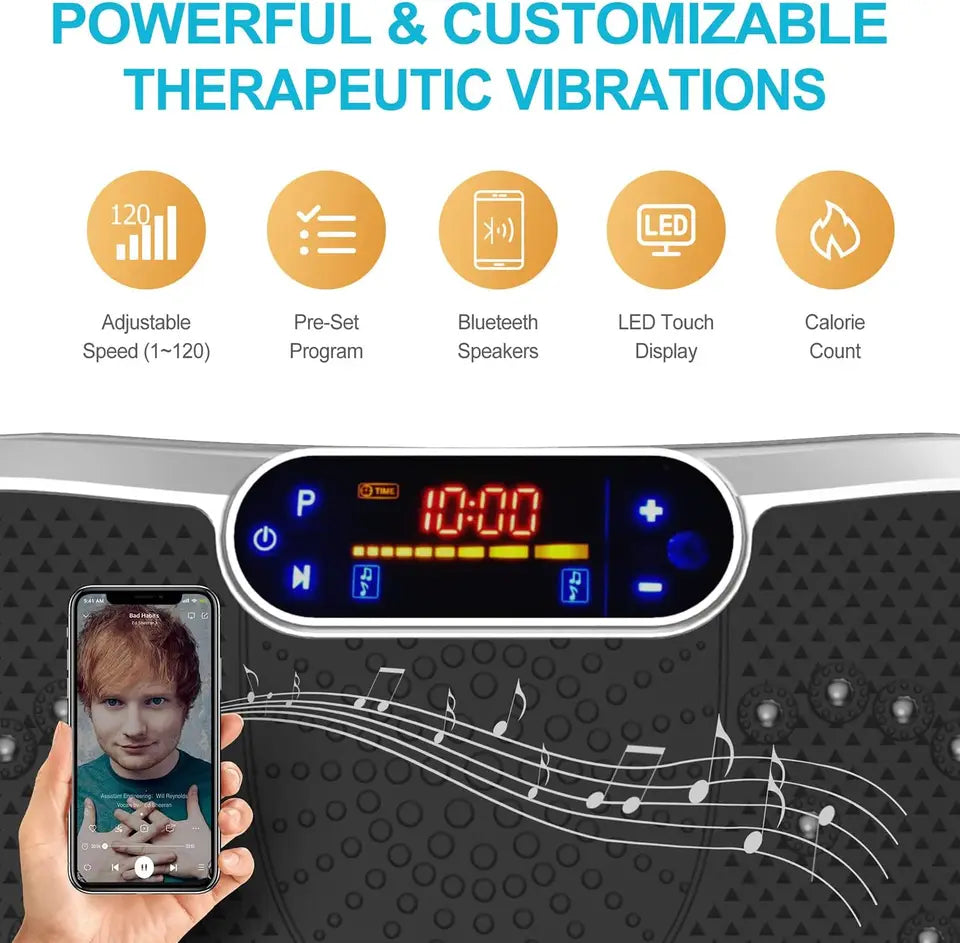 Vibration Plate Exercise Machine Whole Body Workout Power Vibrate Fitness Platform Vibrating Machine